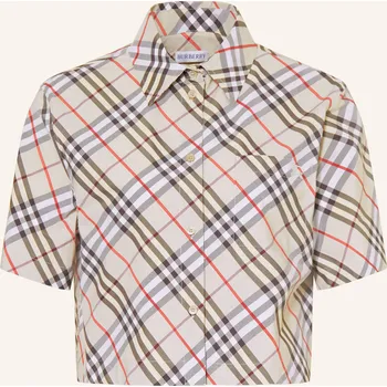 Dámská halenka Burberry Dámská Košilová Halenka, krémová / červená / černá, 38