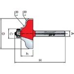 Stopková fréza tvarová na dřevo FREUD 38-20208 R=4,8 D=31,8 A= 8 s ložiskem