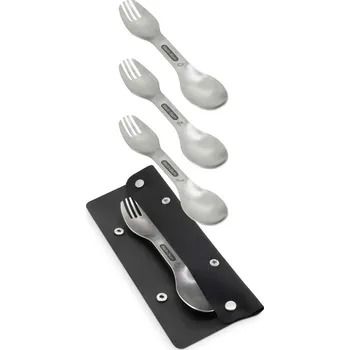 Příbor Sada příborů OUTDOOR, sada 4 ks, stříbrná, nerezová ocel, Black+Blum