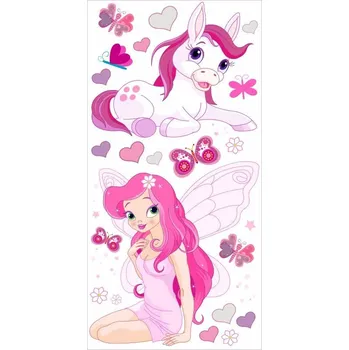 Samolepící dekorace Víla a koník (32) samolepka na zeď - S