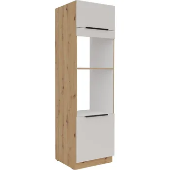 Kuchyňská skříňka LEMPERT Skříň pro vestavnou troubu a mikrovlnnou troubu Solea 44 (60 cm) - kašmír / dub artisan