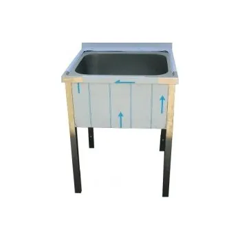 Nerezový dřez PMN - Výroba nerezového zařízení s.r.o. Nerezový dřez 700 x 700 x 900 mm (dřez 500 x 500 x 300 mm) + ZDARMA SIFON