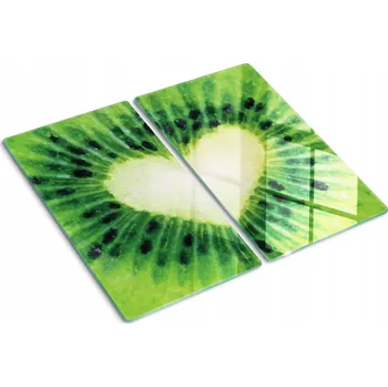 Obraz Tvrzené Multifunkční Skleněné Desky Kiwi Srdce 2x30x52 cm (Dekorativní)