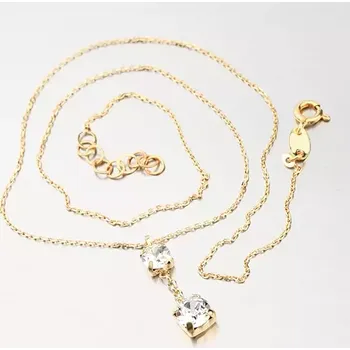 Náhrdelník Dámský náhrdelník stříbro 925 krystaly v barvě N1900175-2120-SLX délka 40 cm