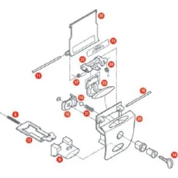 Pouzdro na brýle GIVI Z641NM pant zavírání pro kufr E260,E300N2,E340,E350,E370,E450,E470 kompletní, zámek Z 140R