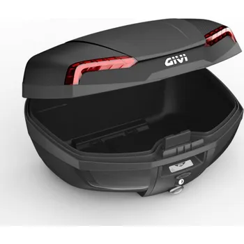 Pouzdro na brýle GIVI E46NB Riviera kufr černý Black edition (Monolock s vlastní plotnou), černé plexi, objem 47 lt