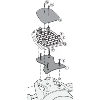 Motodoplněk GIVI SR3105M special rack Suzuki DL 1000 V-Strom (14-16) včetně plotny pro MONOLOCK