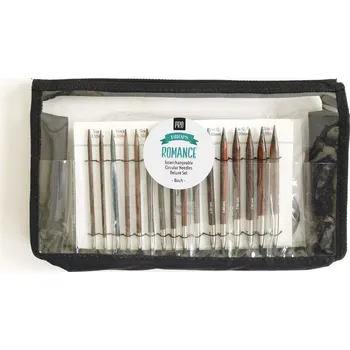 Jehlice Sada kruhových jehlic DROPS Pro Romance Deluxe Set (3,5 - 8 mm)