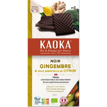 Čokoláda Čokoláda hořká citron se zázvorem 100 g BIO KAOKA