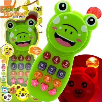 Hračka pro nejmenší Telefon pro děti For Fun 23 cm x 9 cm zelený