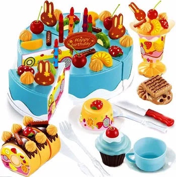 Dětská kuchyňka Narozeninový dort na krájení - Modrá