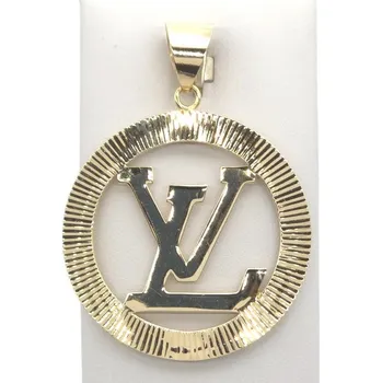 Přívěsek Přívěšek LV se zirkony, 40 mm, 8,37 g, Au 585