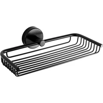 Nerezová polička/mýdlenka Sanela SLZD 19N, povrch černý matný