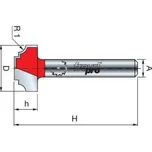 Stopková fréza tvarová na dřevo FREUD 39-30608 R=3,2 D=22,2 A= 8 bez ložiska