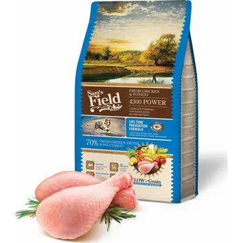 Krmivo pro psa Sam's Field Low Grain 4300 Power Chicken & Potato 2,5 kg