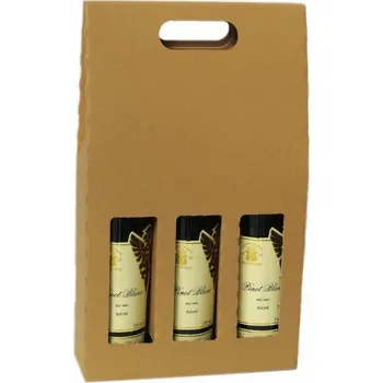 Obal na květináč Obal na 3 lahve - hnědá s odnosem