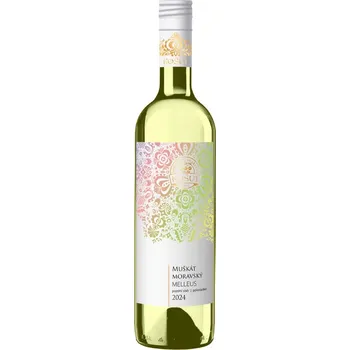 Víno Muškát moravský MELLEUS – pozdní sběr 2024 polosladké Kosut 0,75l