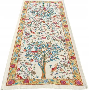 ubrus Béžový běhoun na stůl, vícebarevný, zlatý, 140 x 42 cm