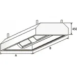 PMN - Výroba nerezového zařízení s.r.o. Nerezová digestoř závěsná 2500 x 1600 x 450 mm