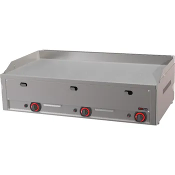 Kuchyňský gril RM GASTRO Plynová grilovací deska hladká chromovaná FTHC 90 G RedFox