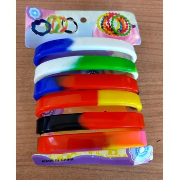 Stylingový přípravek Gumové barevné náramky 6ks Rozbalev(n)o