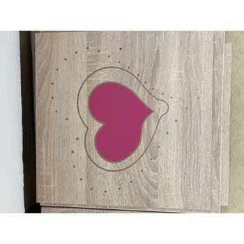 Noční stolek Noční stolek Srdce BÍLÁ - Růžová