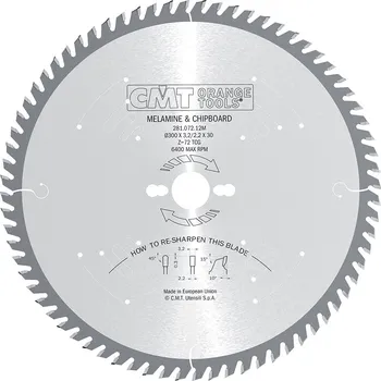 Pilový kotouč CMT Orange Tools CMT Industrial Pilový kotouč na lamino a DTD - D160x2,2 d20 Z48 HW