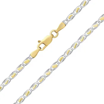 Řetízek Zlatý řetízek Valentino ze žlutého a bílého zlata s broušenými očky - 2,5 mm varianta 42 cm FNN1704NGYW-42 cm