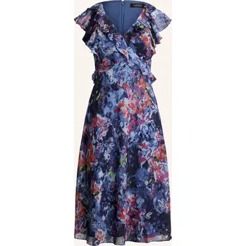 Dámské šaty Lauren Ralph Lauren Dámské Šaty S Volánky, modrá / červená, 36