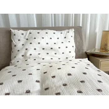 Povlečení Dětské mušelínové povlečení medvídek - 140x200 + 50x70 cm