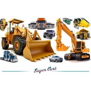 Samolepící dekorace Super auta 9 samolepka na zeď - M