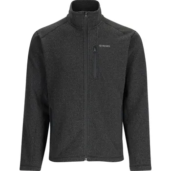 Rybářské oblečení Simms Mikina Rivershed Full Zip Black Heather Velikost: XL