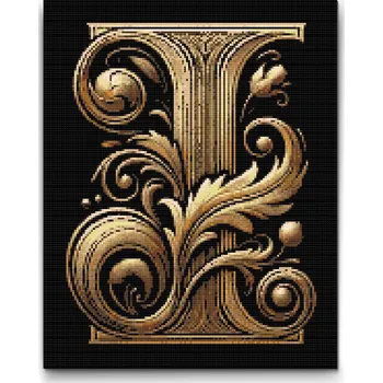 Diamantové malování Diamantové malování - Písmeno I Velikost: 40x50cm, Rámování: Pouze srolované plátno, Diamanty: Čtvercové