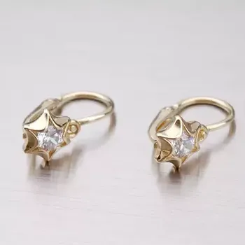 Náušnice Dětské náušničky žluté zlato 585 zirkon 52DN-2159ZB