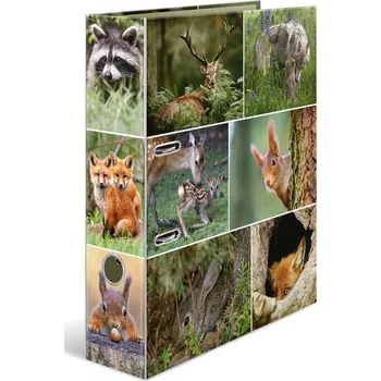 Designový pákový pořadač A4 7cm karton motiv Animals - les