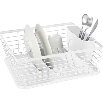 Odkapávač na nádobí Bílý kovový odkapávač 36x30 cm Drip – Wenko ID_1778246