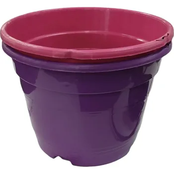 Květináč Plastový květináč 11x14cm BARVA: Žlutá Rozbalev(n)o