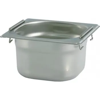 TOMGAST Gastronádoba nerezová GN 1/6 s úchyty 176 x 162 mm, hloubka: 100 mm VL-16100 U