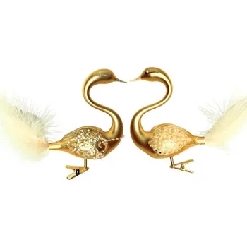 Vánoční ozdoba Koulier Skleněné vánoční ozdoby basic Sunshine - Sunshine labutě, 2 ks