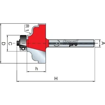 Fréza Stopková fréza tvarová na dřevo FREUD 38-40208 R=3,2 D=31,8 A= 8 s ložiskem