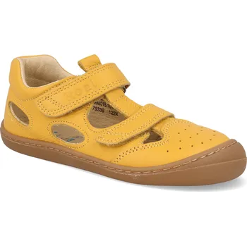 Dívčí sandály Barefoot dětské sandály Koel - Bep Medium Napa Yellow žluté Velikost: 27