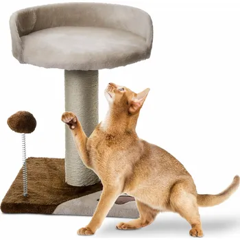 JK ANIMALS, škrabadlo Caty Plus, 32×32×40 cm, béžová/hnědá