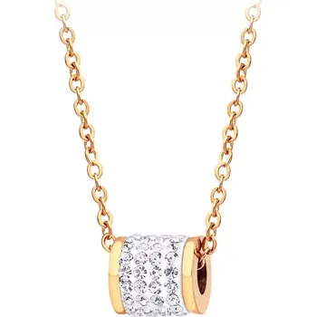 Náhrdelník Dámský náhrdelník ocel krystaly MNCP15-907-C délka 40 cm