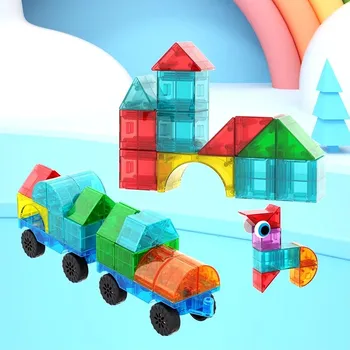 ostatní stavebnice Wat14 MAGNETICKÁ STAVEBNICE - MagBlok 62 auta