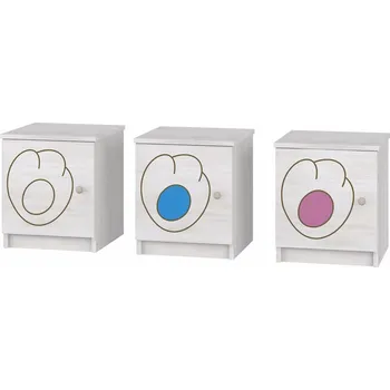 Noční stolek Noční stolek Tlapička BÍLÁ - Bílá