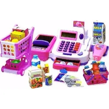 Hra na obchod Dětská pokladna s košíkem