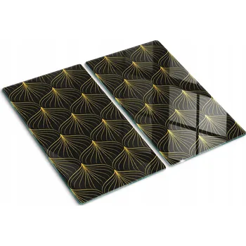 Obraz Skleněné kuchyňské desky na krájení s motivem Art Deco, tvrzené, 2x 30x52 cm