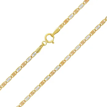 Řetízek Zlatý náhrdelník Lunaria ze žlutého, bílého a růžového zlata - 1,9 mm varianta 45 cm FNN1962NGYWR-45 cm