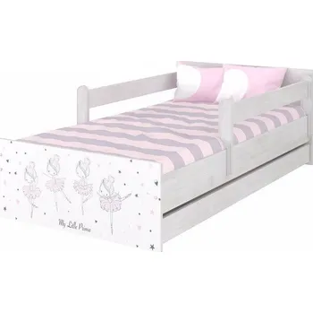 Dětsný nábytek Dětská postel Max Baletka 160x80 cm - ŠEDÁ - 2x krátká zábrana bez šuplíku