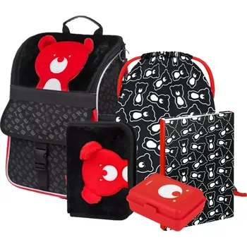 Školní batoh Školní aktovka v setu pro prvňáčky Baagl Zippy TERIBEAR - 5 dílů